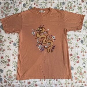Dragon Graphic T-Shirt - Burn Orange